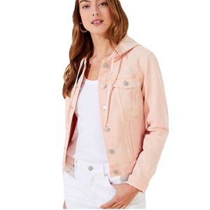 Anne Taylor Loft Purely Peach Denim Jacket